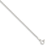 Sterling Silver 1.8mm Solid Rope Chain